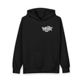 Graffiti 'BBQUT' Street Hoodie black— Urban Pullover with Bold Back Graphic