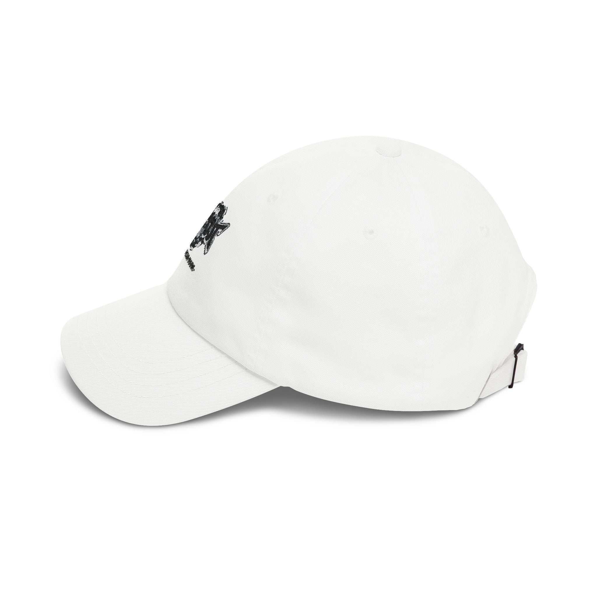 Dad Cap — “Burnout” Graphic Baseball Hat with ‘Leave Your Mark’ Text