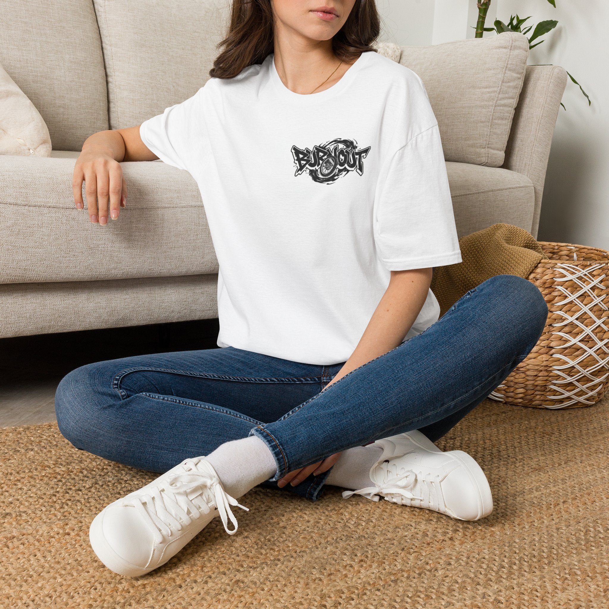 burnout-Unisex Softstyle T-Shirt white